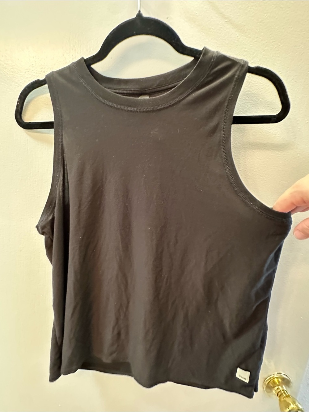 Vuori Black Crewneck Muscle Tank